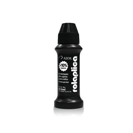 Tinta para Sellos Azor Rolaplica 60 ml Negro
