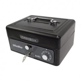 CAJA P/DINERO CON CERRADURA Y SEGURO DE COMBINACION.NEGRA