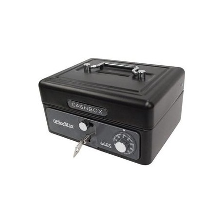 CAJA P/DINERO CON CERRADURA Y SEGURO DE COMBINACION.NEGRA