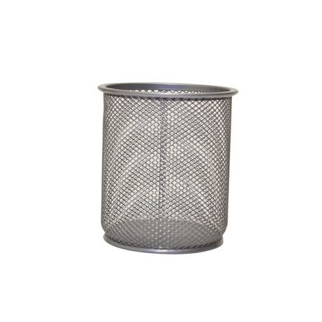 Portalapices Mediano Plata Malla 9.5X10.5Cm Omx