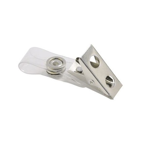 Broche Portagafete Con Caimán Métalico. 12 Piezas OMX