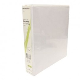 CARPETA PANORAMICA BLANCA 1.5" HERRAJE EN O OFFICEMAX®