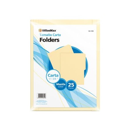 FOLDER CARTA MANILA OMX 25PZ 178GRS