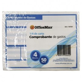 Comprobante de gastos 1/4 carta,4 blocks