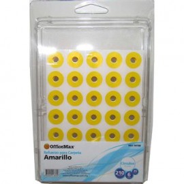 Refuerzo para carpeta vinil color amarillo de 15 210 piezas