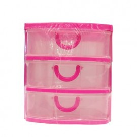 Mini Cajonera Escritorio 3 Niveles Rosa/Azul