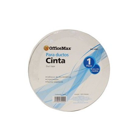 Cinta Para Ductos Gris 48MM X 55M. Soporta Rasgaduras OMX